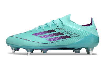 Men's Adidas F50 Elite SG Soft Ground Low-Tops Football Boots - Jade/Purple