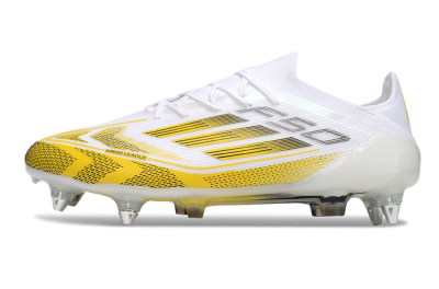 Men's Adidas F50 Elite SG Soft Ground Low-Tops Football Boots - White/Yellow