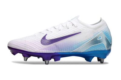 Men's Nike Air Zoom Mercurial Vapor 16 Elite SG Soft Ground Low-Tops Football Boots - White/Purple/Jade