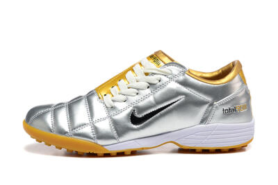 Men's Nike Total 90 III TF Artificial Turf Low-Tops Football Shoes - Silver/Black/Yellow