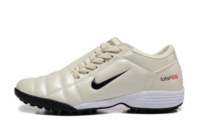 Men's Nike Total 90 III TF Artificial Turf Low-Tops Football Shoes - Beige/Black/White