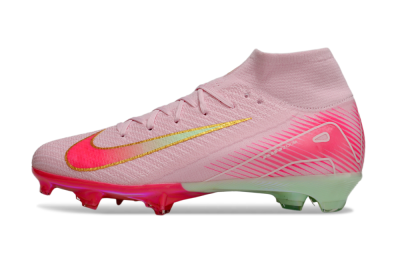 Unisex Nike Air Zoom Mercurial Superfly 10 Elite FG Firm Ground High-Tops Football Boots - White/Red/Gold