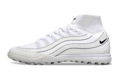 Unisex Nike Air Zoom Mercurial Superfly 10 Elite TF Artificial Turf High-Tops Football Shoes - White/Beige/Black