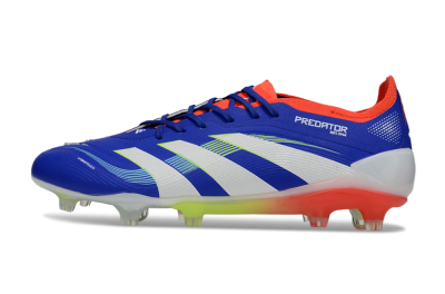Men's Adidas Predator 25 Elite FG Firm Ground Low-Tops Football Boots - Blue/White/Red