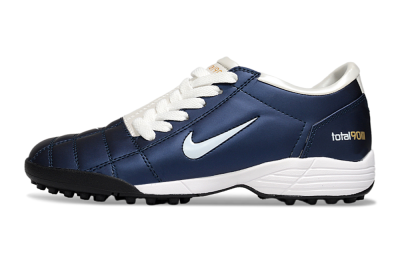 Unisex Nike Total 90 III TF Artificial Turf Low-Tops Football Shoes - Blue/White/Black