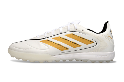 Men's Adidas Copa Pure 3 TF Artificial Turf Low-Tops Football Shoes - White/Gold/Black