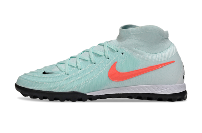 Men's Nike Phantom Luna Elite NU TF Artificial Turf High-Tops Football Shoes - Jade/Red/White