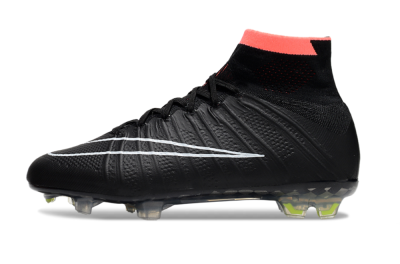 Men's Nike Mercurial Superfly 4 Elite FG Firm Ground High-Tops Football Boots - Black/Pink/White