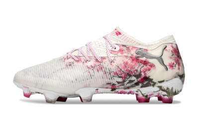 Men's Puma Future 8 Ultimate FG Firm Ground Low-Tops Football Boots - Beige/Pink/Brown