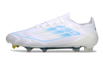 Men's Adidas F50 Elite FG Firm Ground Low-Tops Football Boots - White/Blue