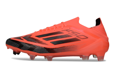 Men's Adidas F50 Elite FG Firm Ground Low-Tops Football Boots - Red/Black/Silver