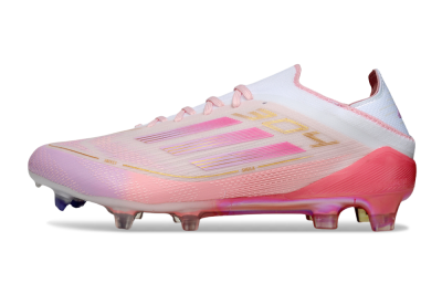 Men's Adidas F50 Elite 304 FG Firm Ground Low-Tops Football Boots - Pink/White/Gold