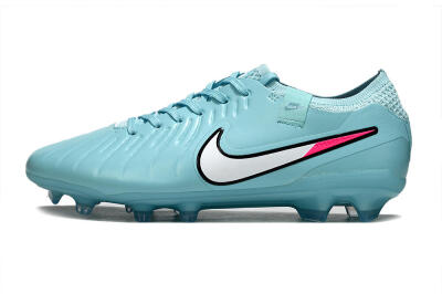 Unisex Nike Tiempo Legend 10 Elite FG Firm Ground Low-Tops Football Boots - Jade/White/Pink