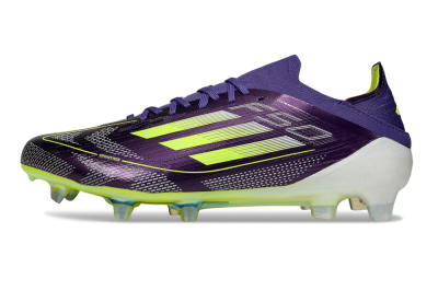 Men's Adidas F50 Elite FG Firm Ground Low-Tops Football Boots - Purple/Yellow