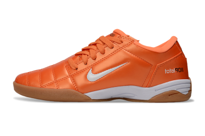Unisex Nike Total 90 III IC Indoor & Futsal Low-Tops Football Shoes - Orange/White/Brown