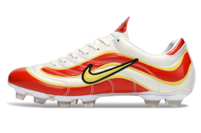 Men's Nike Mercurial Vapor R9 FG Firm Ground Low-Tops Football Boots - White/Red/Yellow