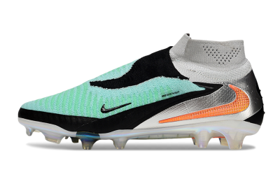 Men's Nike Phantom 6 High Elite FG Firm Ground High-Tops Football Boots - Jade/Black/Orange