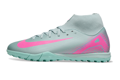 Men's Nike Air Zoom Mercurial Superfly 10 Academy TF Artificial Turf High-Tops Football Shoes - Jade/Pink