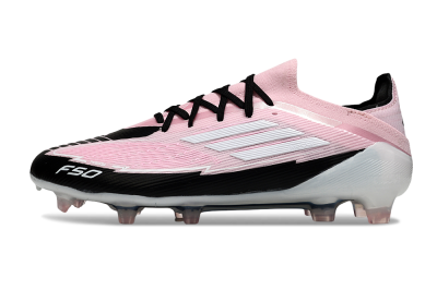 Men's Messi x Adidas F50 Elite FG Firm Ground Low-Tops Football Boots - Pink/Black/Whtie