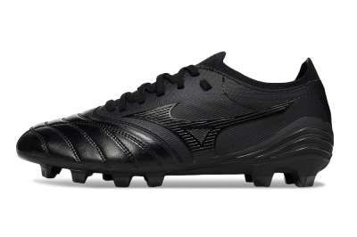 Men's Mizuno Morelia Neo 4 FG Firm Ground Low-Tops Football Boots - Black/Black/Black