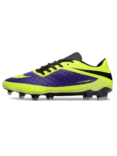 Men's Nike Hypervenom Phantom FG Firm Ground Low-Tops Football Boots - Yellow/Purple/Black
