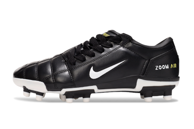 Men's Nike Air Zoom Total 90 III FG Firm Ground Low-Tops Football Boots - Black/White/Yellow