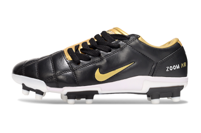 Men's Nike Air Zoom Total 90 III FG Firm Ground Low-Tops Football Boots - Black/Gold/White