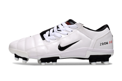 Men's Nike Air Zoom Total 90 III FG Firm Ground Low-Tops Football Boots - White/Black/Red