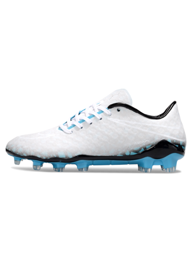 Men's Nike Hypervenom Phantom FG Firm Ground Low-Tops Football Boots - White/Black/Blue
