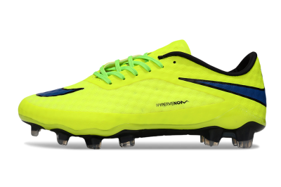 Unisex Nike Hypervenom Phantom FG Firm Ground Low-Tops Football Boots - Yellow/Black/Blue