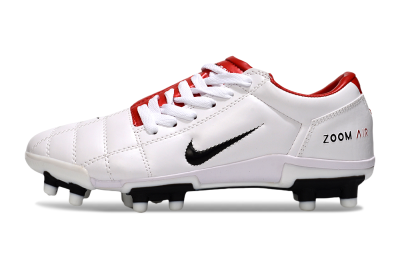Men's Nike Air Zoom Total 90 III FG Firm Ground Low-Tops Football Boots - White/Black/Red