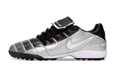 Men's Nike Total 90 III TF Artificial Turf Low-Tops Football Shoes - Silver/White/Black