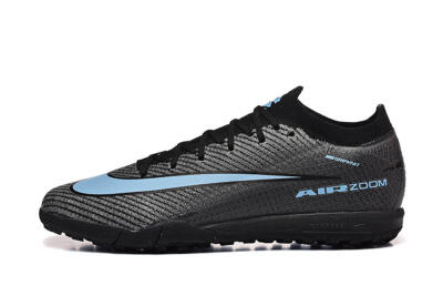 Men's Nike Air Zoom Mercurial Vapor 16 Elite TF Artificial Turf Low-Tops Football Shoes - Grey/Black/Blue
