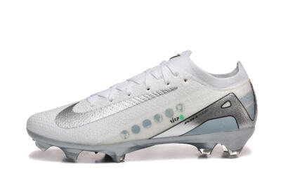 Men's Nike Air Zoom Mercurial Vapor 16 Elite FG Firm Ground Low-Tops Football Boots - White/Silver/Grey