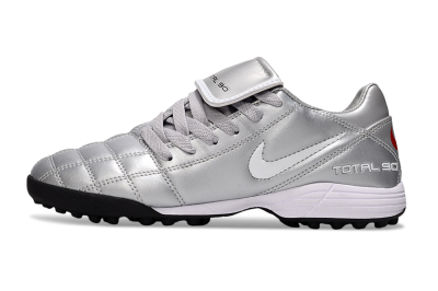 Men's Nike Total 90 III TF Artificial Turf Low-Tops Football Shoes - Silver/White/Black