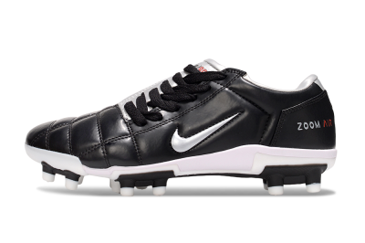 Men's Nike Air Zoom Total 90 III FG Firm Ground Low-Tops Football Boots - Black/Silver/Red