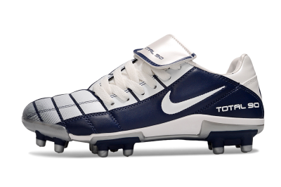 Men's Nike Total 90 III FG Firm Ground Low-Tops Football Boots - White/Blue/Grey
