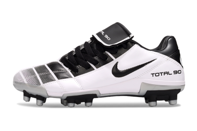 Men's Nike Total 90 III FG Firm Ground Low-Tops Football Boots - Black/White/Grey