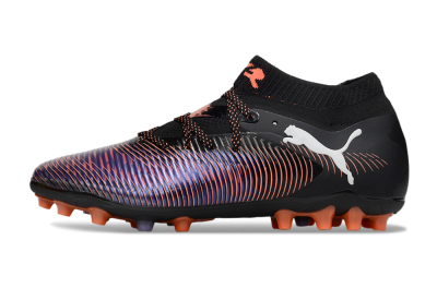 Men's Puma Future 8 Ultimate FG Firm Ground Low-Tops Football Boots - Black/Purple/Orange