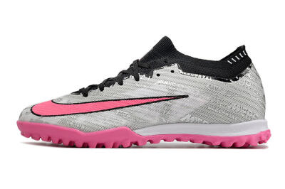 Unisex Nike Air Zoom Mercurial Vapor 15 Elite TF Artificial Turf Low-Tops Football Shoes - Silver/Pink/Black
