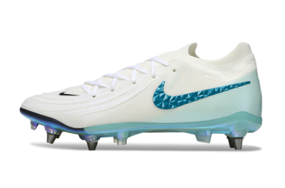 Men's Nike Phantom GX 2 Elite SG Soft Ground Low-Tops Football Boots - White/Blue/Gold