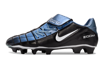 Men's Nike Air Zoom Total 90 III FG Firm Ground Low-Tops Football Boots - Black/Blue/White
