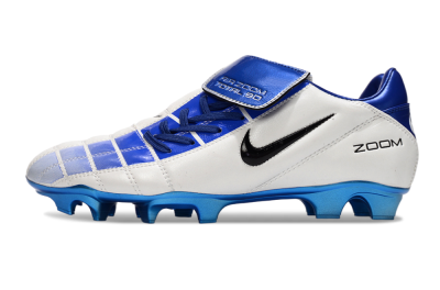 Men's Nike Air Zoom Total 90 III FG Firm Ground Low-Tops Football Boots - White/Blue/Black