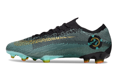 Men's Nike Mercurial Vapor 12 Elite FG Firm Ground Low-Tops Football Boots - Jade/Gold/Black