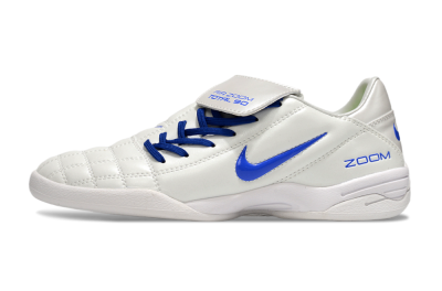 Men's Nike Air Zoom Total 90 III IC Indoor & Futsal Low-Tops Football Boots - White/Blue