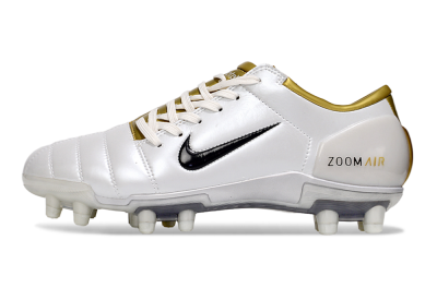 Men's Nike Air Zoom Total 90 III FG Firm Ground Low-Tops Football Boots - White/Black/Gold