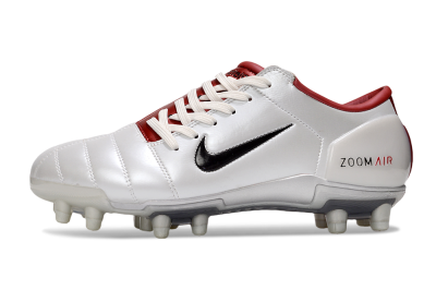 Men's Nike Air Zoom Total 90 III FG Firm Ground Low-Tops Football Boots - White/Black/Red