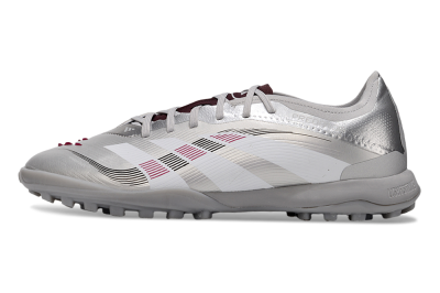 Men's Adidas Predator 25 Elite TF Artificial Turf Low-Tops Football Shoes - Silver/White/Red