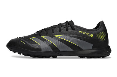 Men's Adidas Predator 25 Elite TF Artificial Turf Low-Tops Football Shoes - Black/Grey/Yellow