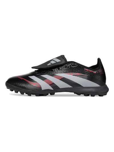Men's Adidas Predator 25 Elite Foldover Tongue TF Artificial Turf Low-Tops Football Shoes - Black/Silver/Red